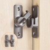Door Lock Latch Buckle Padlock Safety Hook 90 Degree Gray 2ea