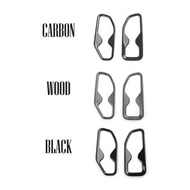 YOUTOOCAR Wood Grain Third Row Seat Cup Trough Cover ABS Rear Passenger Water Cup Frame Cover Compatible with Kia EV9 Accessories