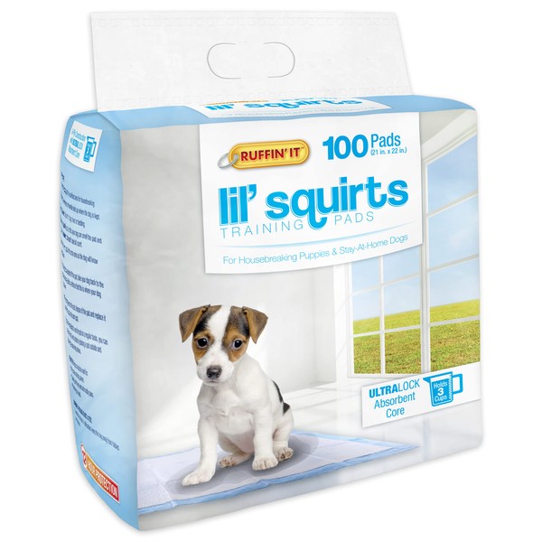 RUFFIN' IT Lil' Squirts Puppy Training Pads 100 Pk.