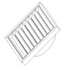 Wall Duct Ventilation Grille Plastic Grille Air Outlet Extractor Hood