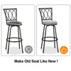 Deisy Dee 4PCS Round Bar Stool Seat Covers Stretch Round