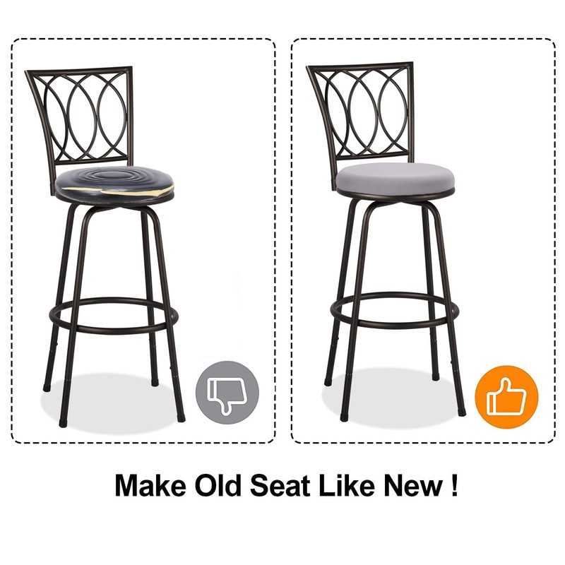 Deisy Dee 4PCS Round Bar Stool Seat Covers Stretch Round