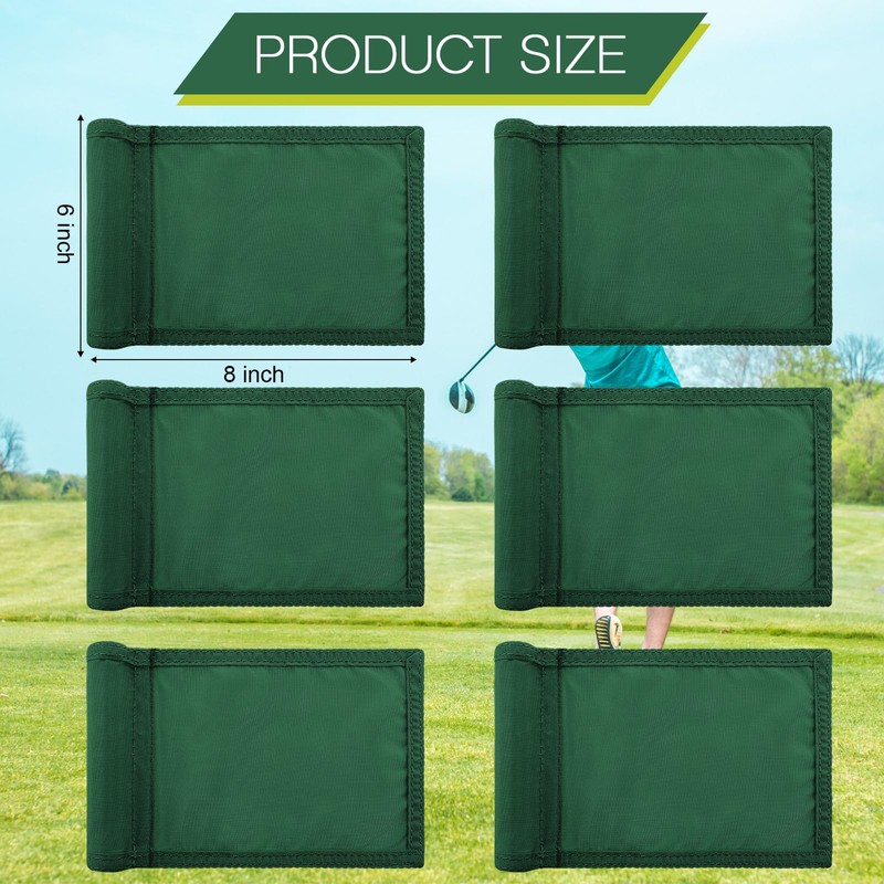 Oudain 6 Pcs Golf Flag Golf Target Flag with Tube