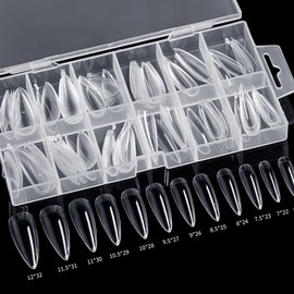 Malcan Tips 120 pcs Poly Gel Nail Extension Coffin Artificial Nails - 3-Marcan Tips-Coffin / 말캉팁 120 pcs 폴리 젤 네일 연장 코핀 인조 손톱 - 3-말캉팁-코핀