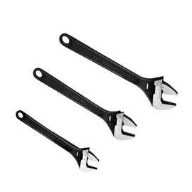 Wrench, Monkey Wrench, Monkey Wrench, Spanner, Lightweight Opening Wide, Palm Size, Large Opening for Water Supply, Work, Repair Faucet Wrench, Black, 9.8 inches (25 cm)