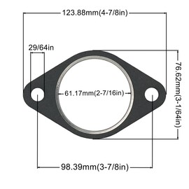 YGQ 31311 Exhaust Pipe Flange Gasket for Subaru Tribeca Legacy Crosstrek Toyota Camry Ford Fiesta Buick Dodge 2 Pcs