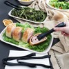VeZee's Plastic Serving Utensils, Black Heavy Duty Disposable utensil |