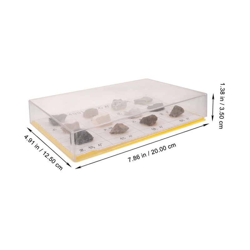 KICHOUSE Geology Classroom Essential 12 Piece Mineral Rock Specimen Kit