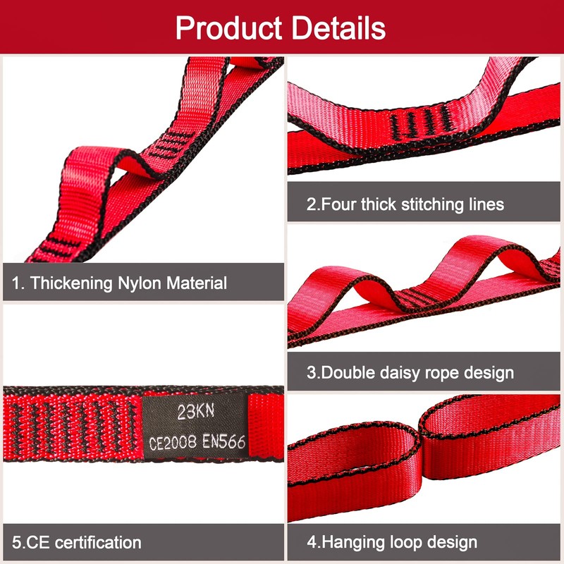 DASKING 2 Pack Daisy Chain, 110cm Yoga Hammock Extension Strap,