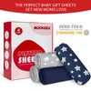 Moonsea Mini Crib Sheets, 4 Pack Fitted Pack n Play
