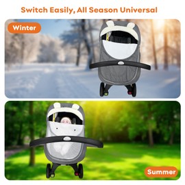 Baby Car Seat Cover, longdafei Car Seat Covers for babies, Carseat Cover Girls, Winter Infant Car Seat Cover for Stroller Keepping Warm & Cozy (Grey)