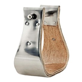 HILASON 172158ss-3 3in Metal Bound Wood Bell Stirrups(10)