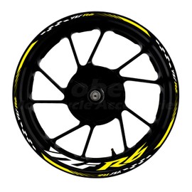 Awonderful - Kit de rayas reflectantes para motocicleta, pegatinas de llantas de vinilo compatibles con Yamaha YZF R6 1998-2016 (amarillo)
