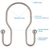 24 Pack Double Shower Curtain Hooks Rings, TENOVEL Double Sided