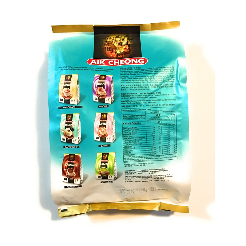 Aik Cheong Cappuccino (12 Sachetsx25g)