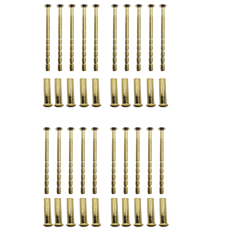 Universal Hardware 20 Pack M4 Door Handle Screws Brass with