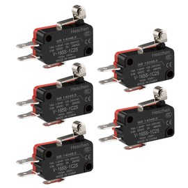 Heschen Micro switch V-165S-1C25 SPDT Short Roller Lever 16A 250VAC 5PCS