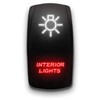 Interior Lights - White/Red - Laser Etched Toggle Switch 20A