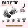 LASHVIEW Lash-Extension-Clusters 168pcs D Curl Lash Clusters Natural Look Cluster