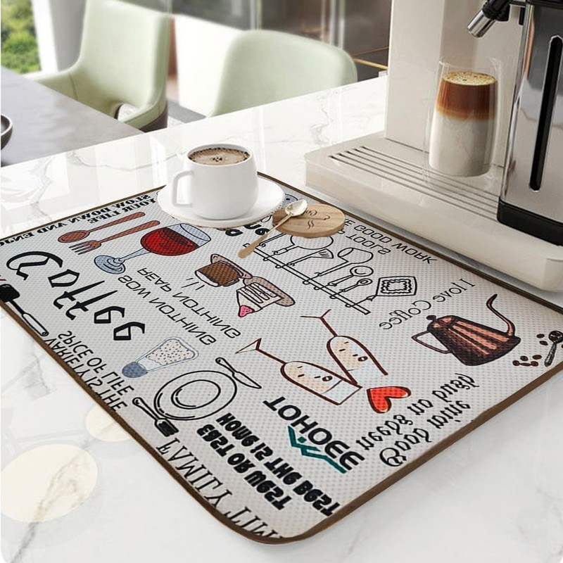 Haoh Drying Mat Kitchen Counter Microfibre Dish Drying Mat 45