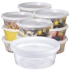 Zuvo Plastic Sauce Containers with Lids - 08 OZ (24