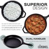 Cast Iron Skillet + Lid - 2-In-1 Multi Cooker -