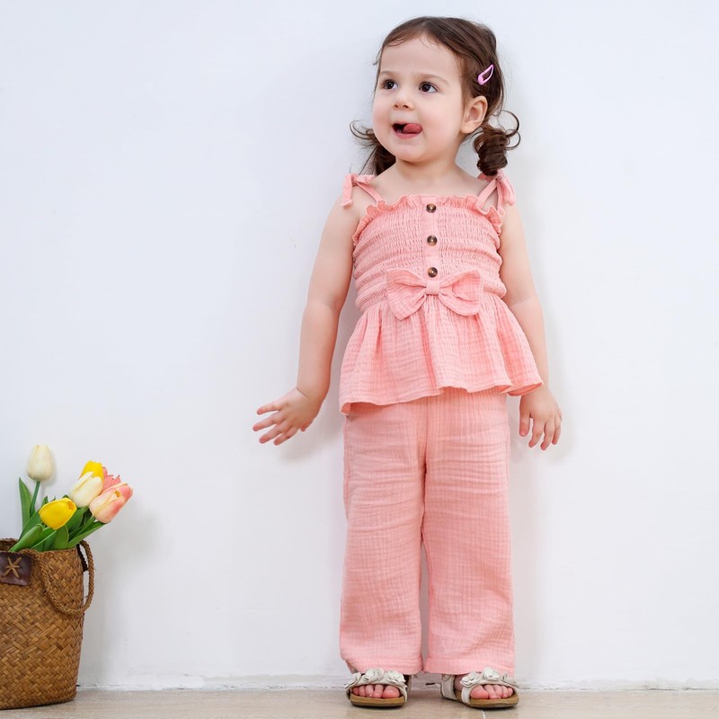 2T Summer Clothes for Girls Toddler Girl Summer Outfits Sleeveless