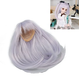 1/6 Long Straight Doll Wig Ball Jointed Dollfie Wig Silk Hair Replacement Handmade Girl Doll Making Supplies (Blue)