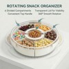 1-Pack Divided Serving Tray with Lid and Handle, 6-Compartment Snackle