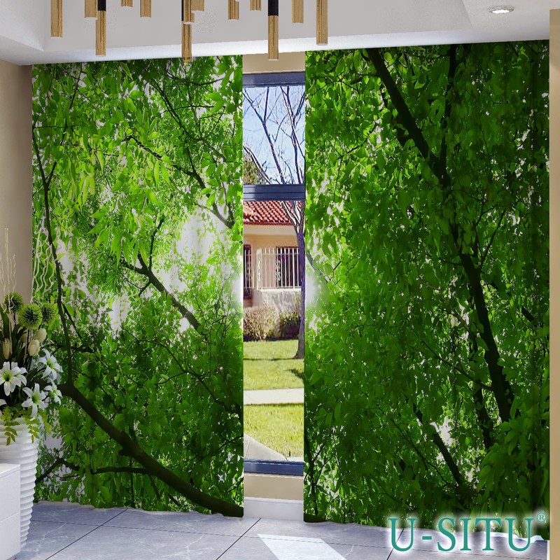 U-SITU Curtain Double Opening Atmosphere Curtain Blackout Curtain Thermal Protection