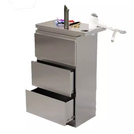 B. 스텐 츄레이 미용실 미용도구 가위정리대 정리대 트롤리 [AA. 고객 서비스 캐비닛] Stainless Steel Churei Hair Salon Tool Scissors Organizer Trolley [AA. Customer Service Cabinet]