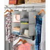 WM Organizador Colgante Closet Armario 4 Cubos Y Barra Metalica