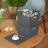 Taysisiter 20 Quart Tall Plastic Weave Storage Basket Bin with