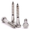 Glvaner M12 x 90mm (4 pcs) Stainless Steel Hex Head