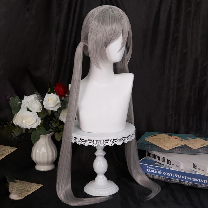 Cosplay Wig, Rabbit, Twin Tails, Straight 39.4 inches (100 cm),