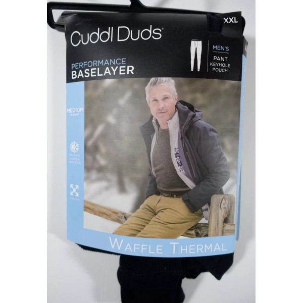 Cuddl Duds Base Layer Pants Men XXL Midweight Waffle Thermal