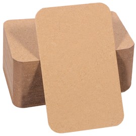 Pack of 200 Kraft Paper Cards Blank, 9 x 5.2 cm Flashing Cards, Blank Cards for DIY Design, Kraft Paper, Brown, Business Cards, Blank for DIY School, Office, Vocabulary Learning