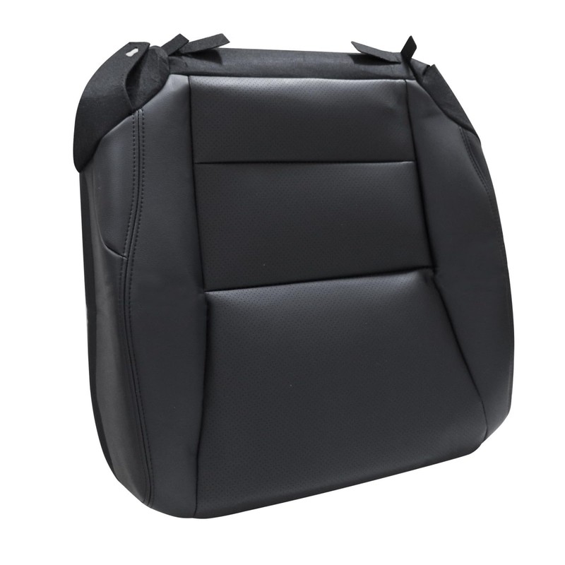 Priprilod Black Leather Front Driver Side Bottom Replacement Seat Cover