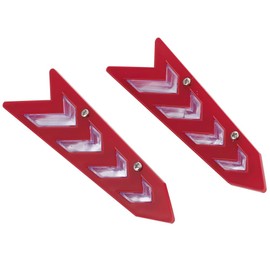 XhuangTech 2 Pcs Car Windshield Wiper Blade Spoilers for Enhancing Wiper Blades Arm Pressure, Universal ABS Wiper Wing Blade Spoilers Presser, Arrow-Shaped Car Wiper Blade Accessories (Red)