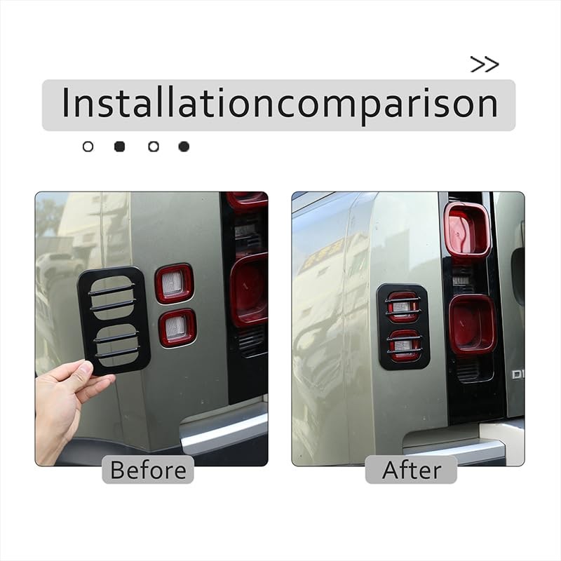 HIRUFAIT Tail Light Guard Cover for Land Rover Defender 90