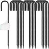 Besitu 24 inches J Hook Rebar Stakes (16-Pack), Extra Long