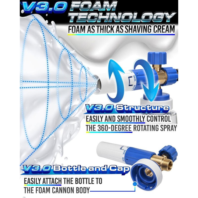 MJJC Foam Cannon S V3.0 (Thicker Snow Foam Technology) with