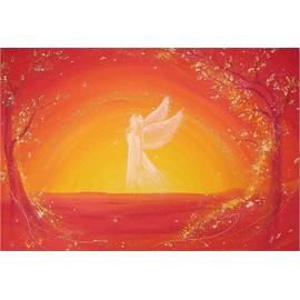 Henriettes-ART Spiritual Angel Picture, Art Photo: Always One Light Angel Picture, Yoga Decor