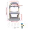 XKMT- Grey Toddler Potty Training Seat Ladder Wider Step Toilet