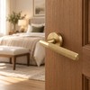 Privacy Door Lever for Bedroom & Bathroom – Reversible Keyless