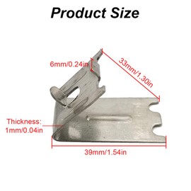 SagaSave Support Clip for Fridge Shelves, 10pcs Freezer Shelf Clips Stainless Steel Support Hooks Buckles Clips, Refrigerator Cooler Replacement Parts