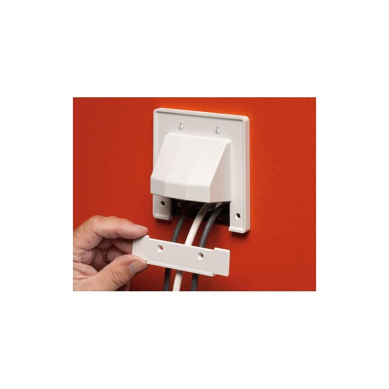 Arlington Industries CER2 2-Gang Reversible 2-Piece Low Voltage Cable Entrance