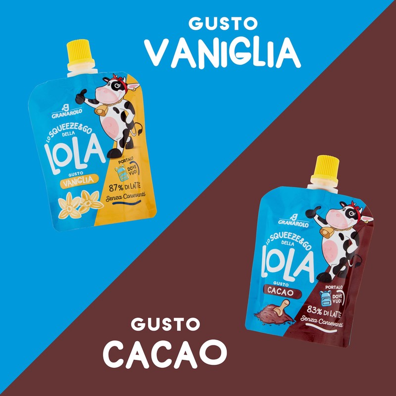Granarolo, Squeeze&Go al Gusto Cacao da 85 gr, Realizzato con