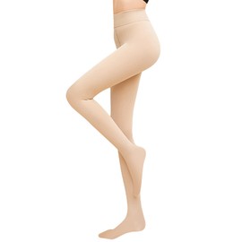 Leegosun Tights, Sheer, Fleece-Lined, Stockings-Style Tights, Extreme Warm, Beautiful Legs, Commuting to Work or School, 2022 Winter Thermal Compression Tights, beige 85g