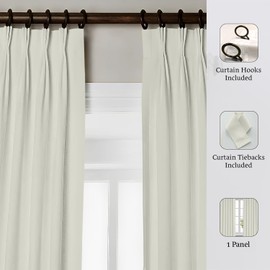 Magic Drapes Triple Pinch Pleat Curtain Semi Blackout Thermal Insulated Room Darkening Window Treatment Panels for Living Room, Bedroom, Patio Door (1 Panel, 70x84, Ivory)